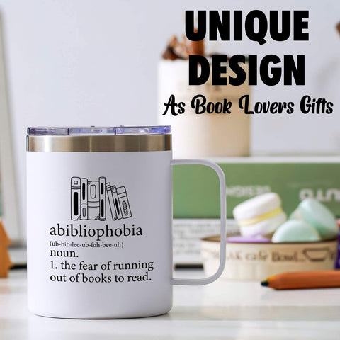 Onebttl Abibliophobia, acabado blanco elegante para hogar o biblioteca