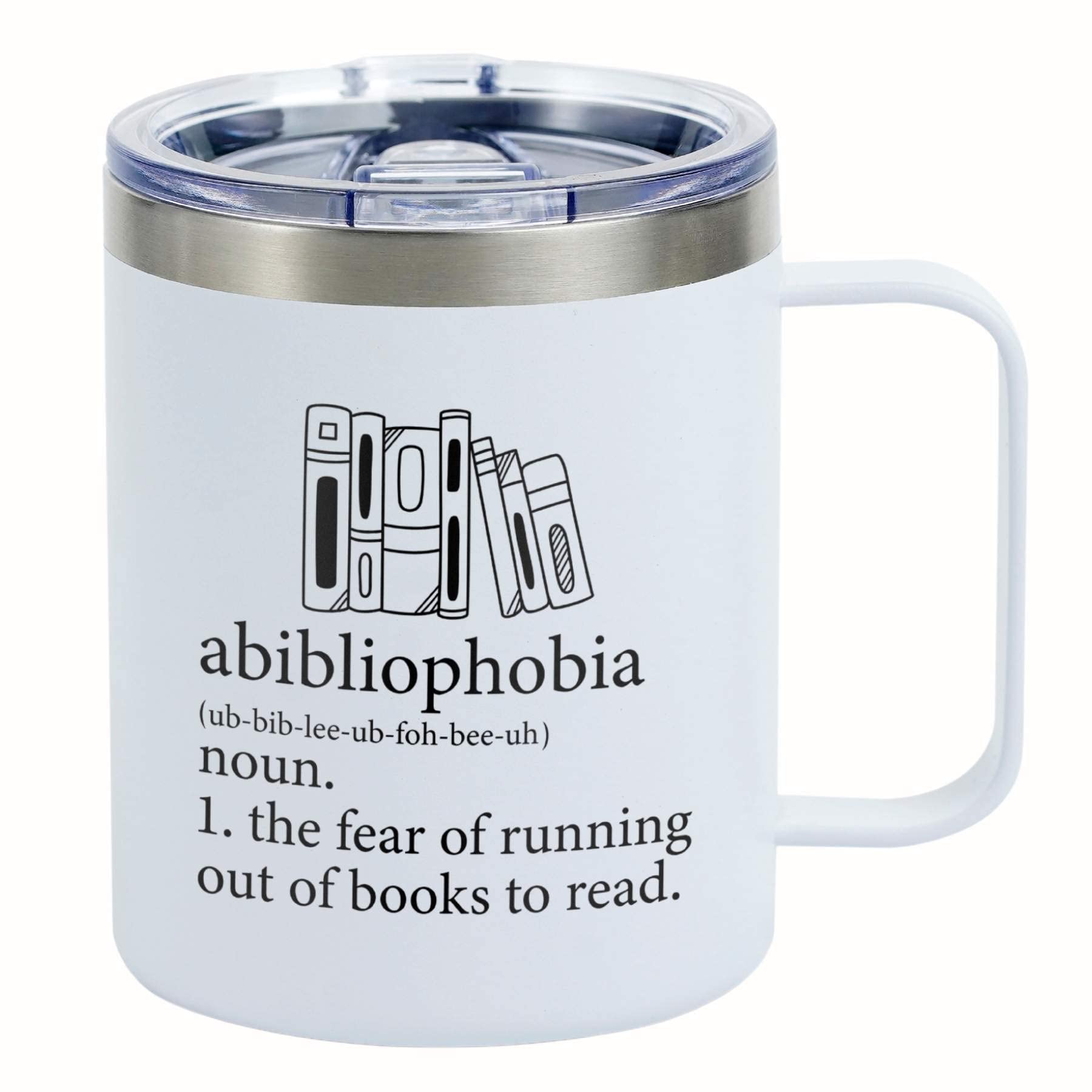Onebttl Abibliophobia, taza aislada, mantiene bebidas caliente durante largas lecturas