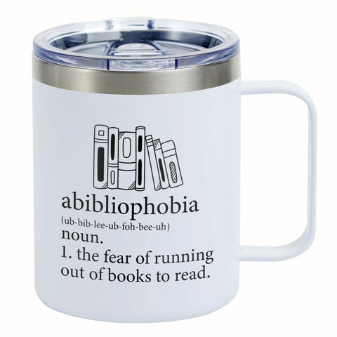 Onebttl Abibliophobia, taza aislada, mantiene bebidas caliente durante largas lecturas