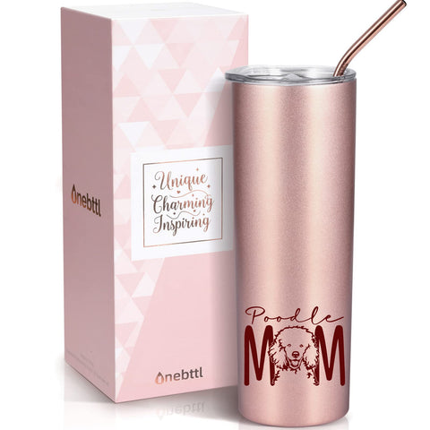 Onebttl Taza aislada rosa-oro 590 ml mantiene bebidas frías o calientes en cualquier lugar.