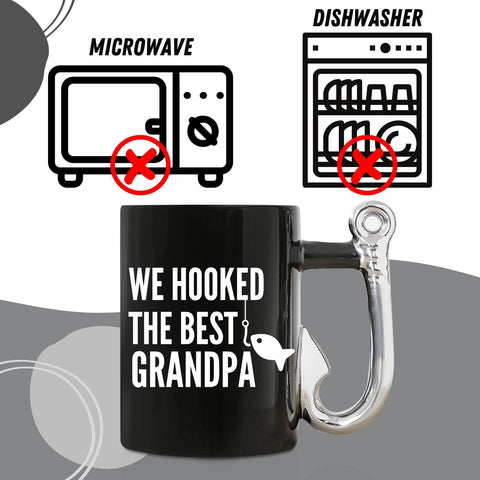 Onebttl taza arte pesca, diseño duradero que resiste lavados.