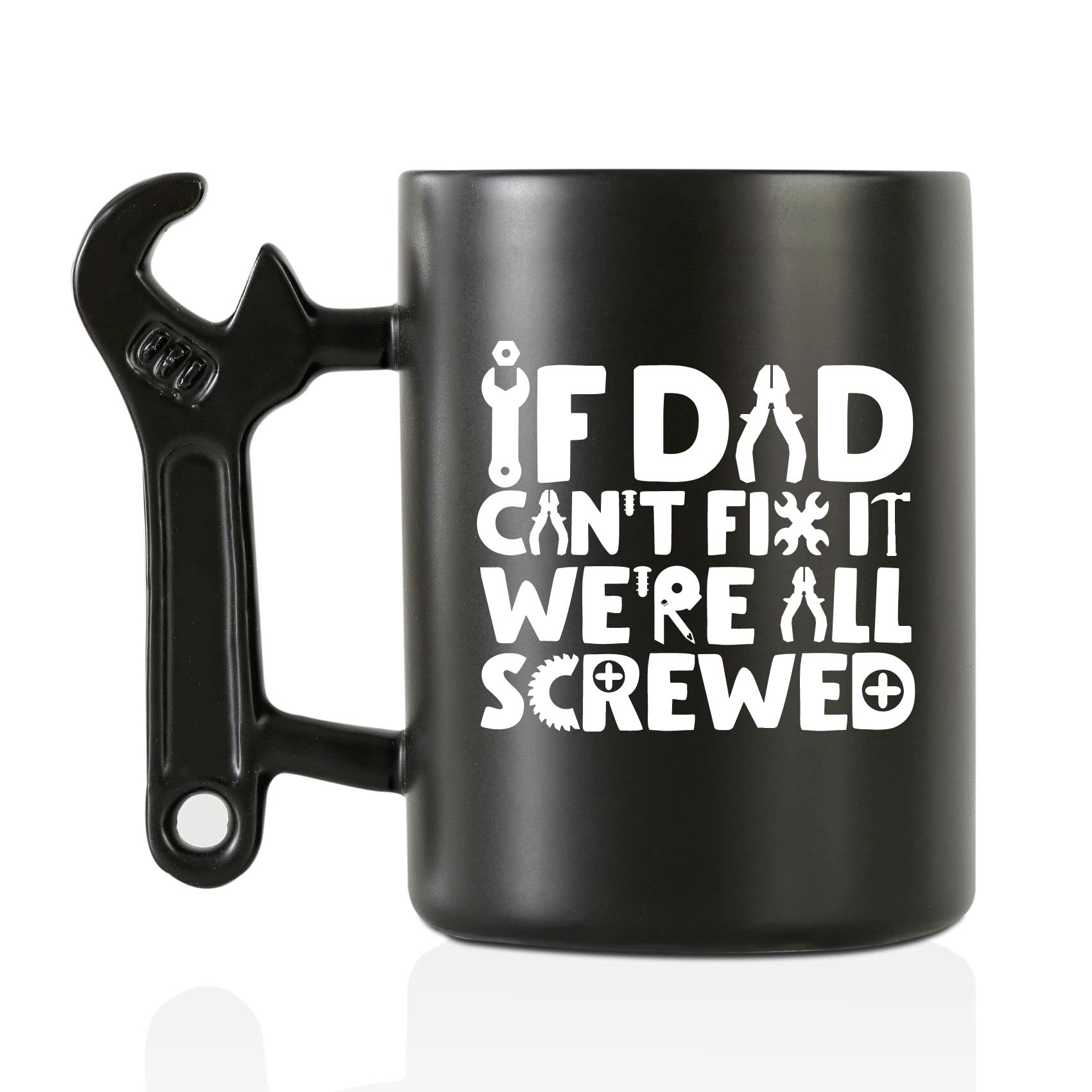 Onebttl Taza de café con asa de llave inglesa, práctica y decorativa para el día a día.