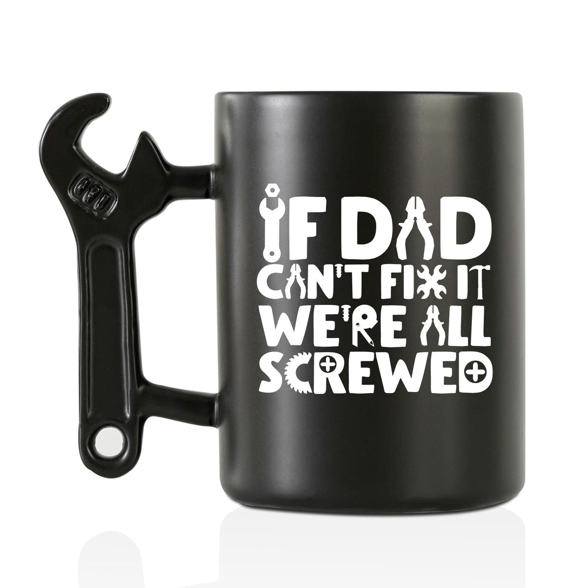 Onebttl Taza de café con asa de llave inglesa, práctica y decorativa para el día a día.