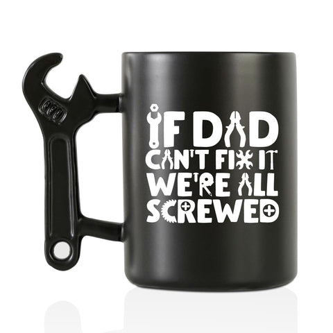 Onebttl Taza de café con asa de llave inglesa, práctica y decorativa para el día a día.