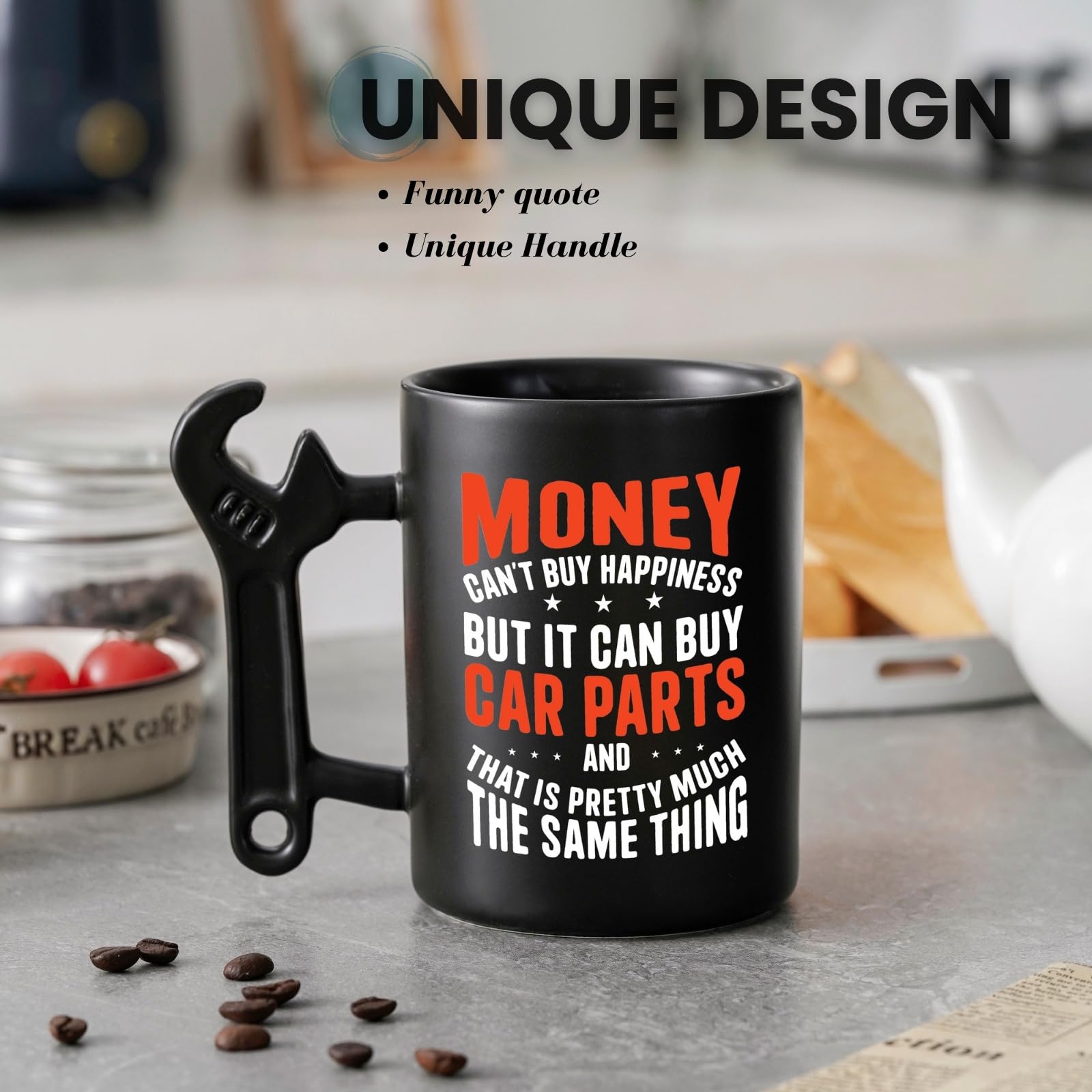 Onebttl taza cerámica capacidad 400 ml interior espacioso para café.