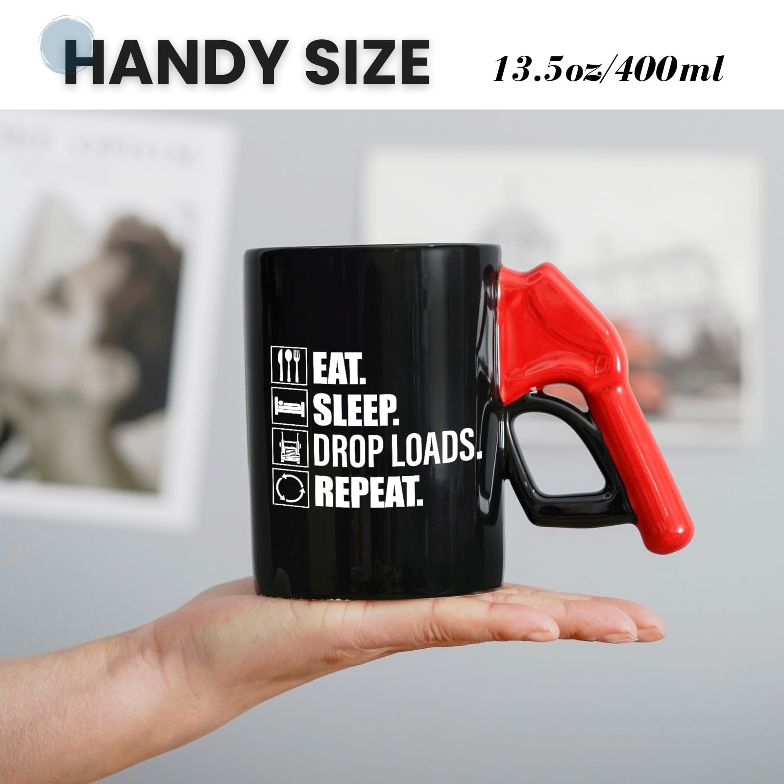 Onebttl Taza cerámica duradera, uso diario seguro y práctico.