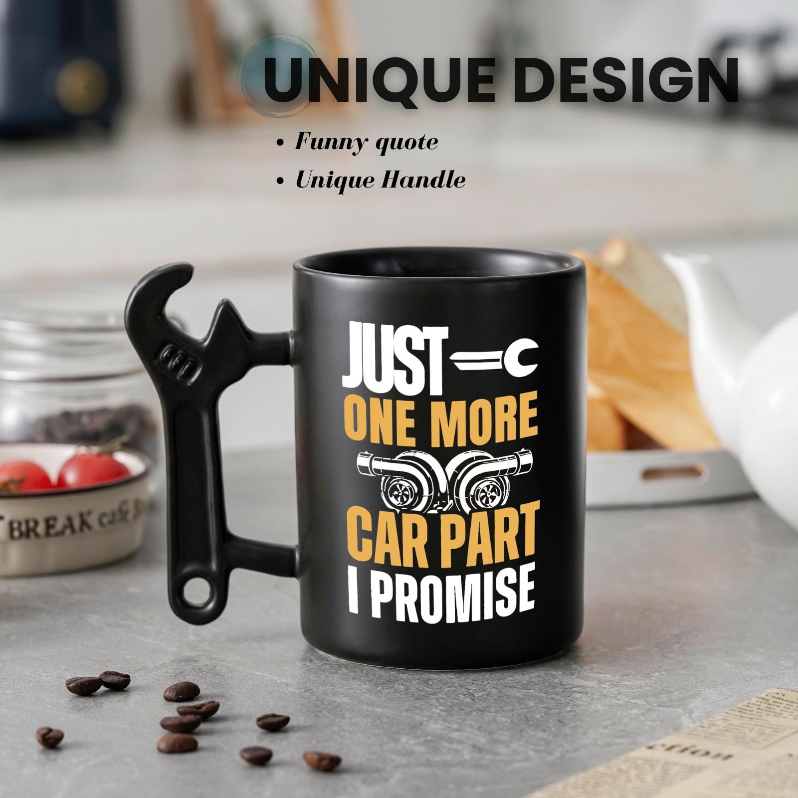 Onebttl taza cerámica mango llave cómodo para beber.