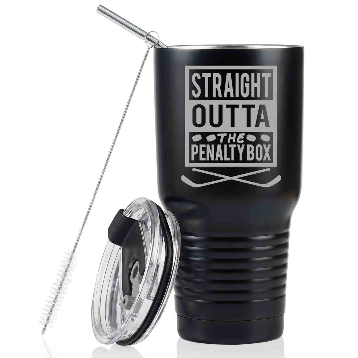 Onebttl taza hockey 30 oz con tapa, ideal para mantener bebidas a temperatura durante juegos.