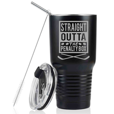 Onebttl taza hockey 30 oz con tapa, ideal para mantener bebidas a temperatura durante juegos.