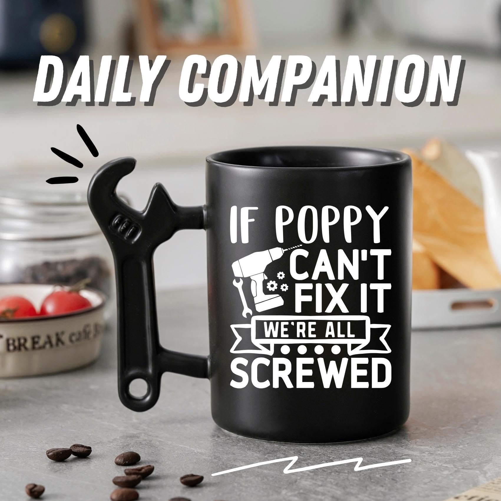 Onebttl Poppy, diseño humorístico impreso en cerámica para regalo.