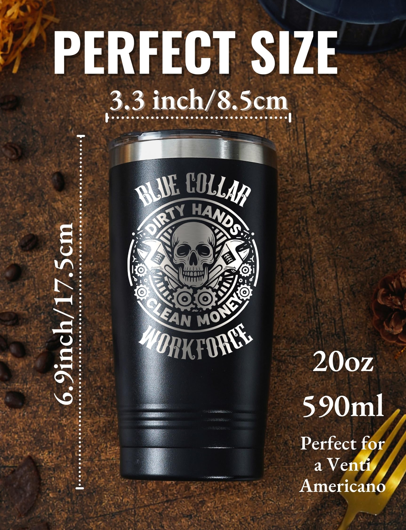 onebttl taza termica 20oz azul collar acero inoxidable duradera