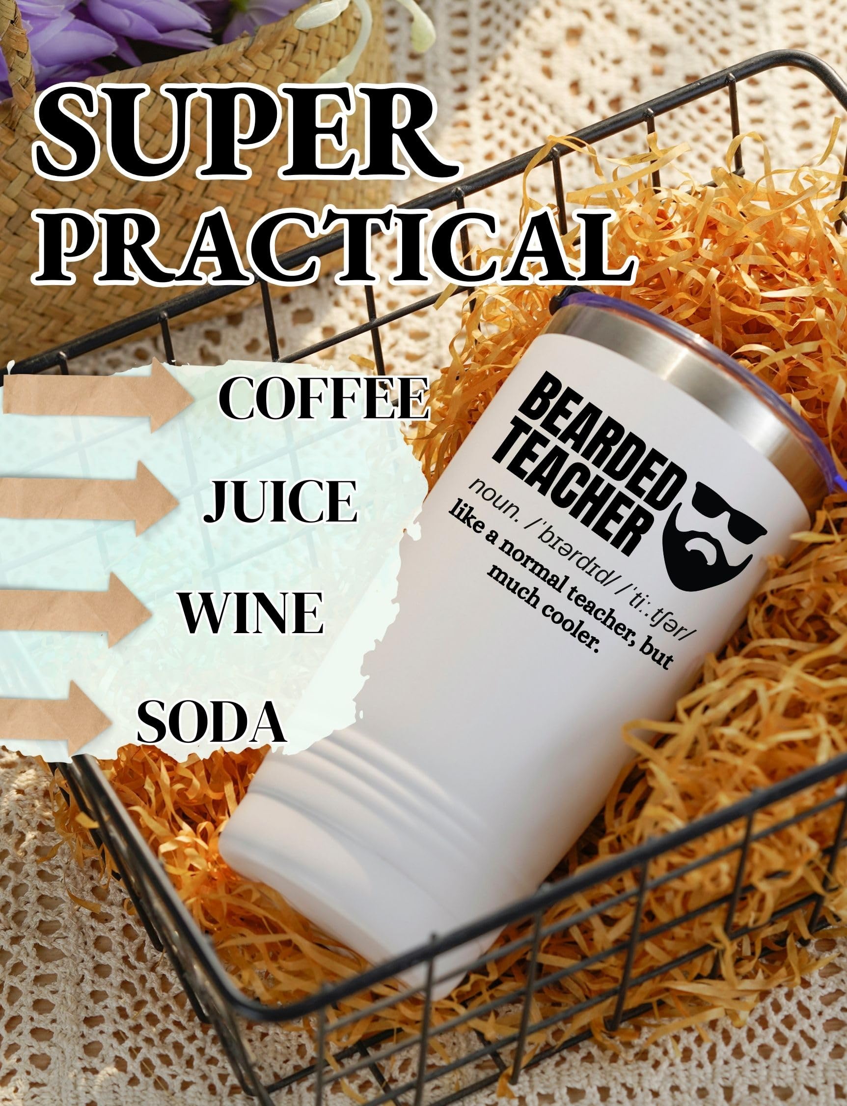 Onebttl-taza-termica acero inoxidable 20oz blanco, fácil de mantener