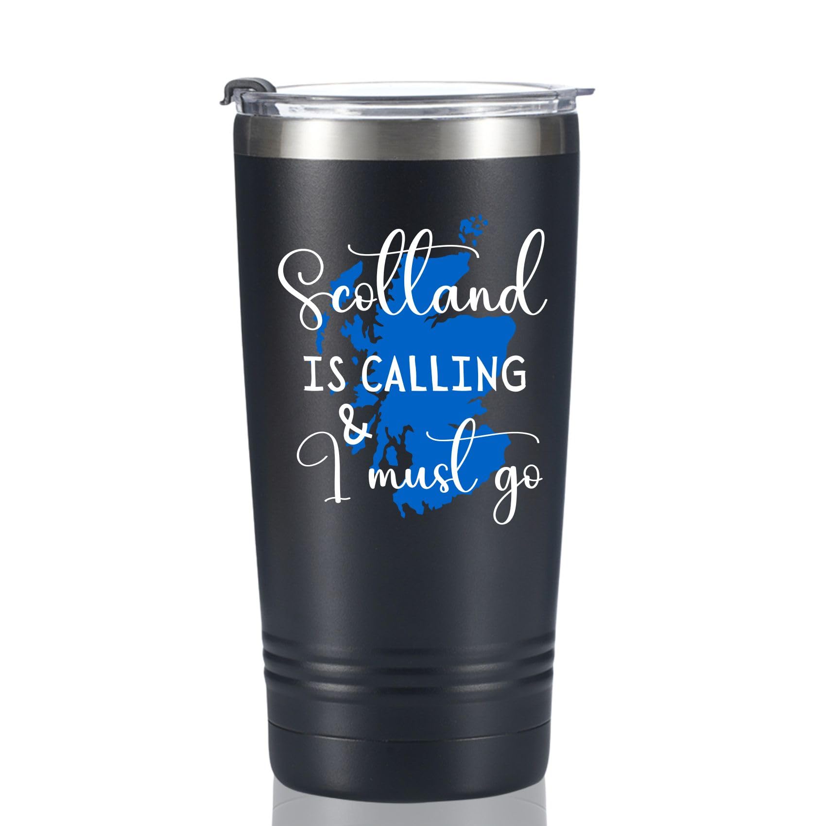 Onebttl taza térmica con frase frontal, ideal para viajes y recordar Escocia.