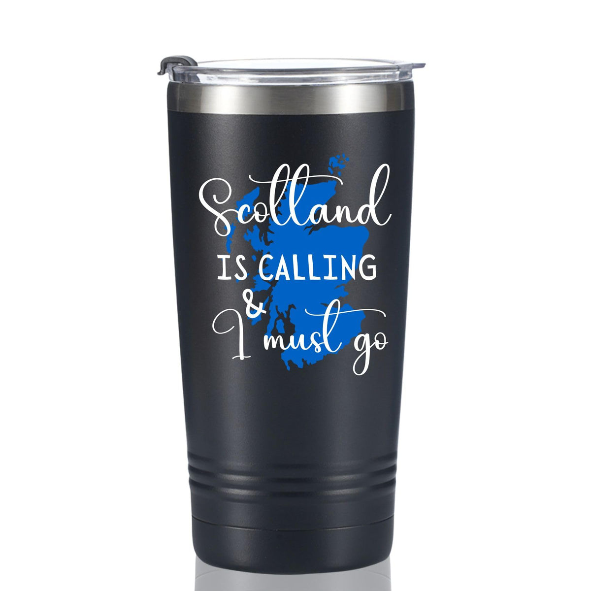 Onebttl taza térmica con frase frontal, ideal para viajes y recordar Escocia.