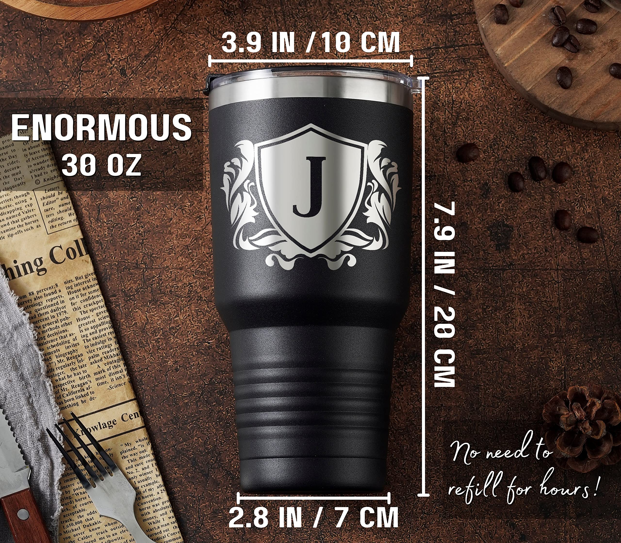 Onebttl taza de viaje con iniciales, idea de regalo única para cumpleaños.