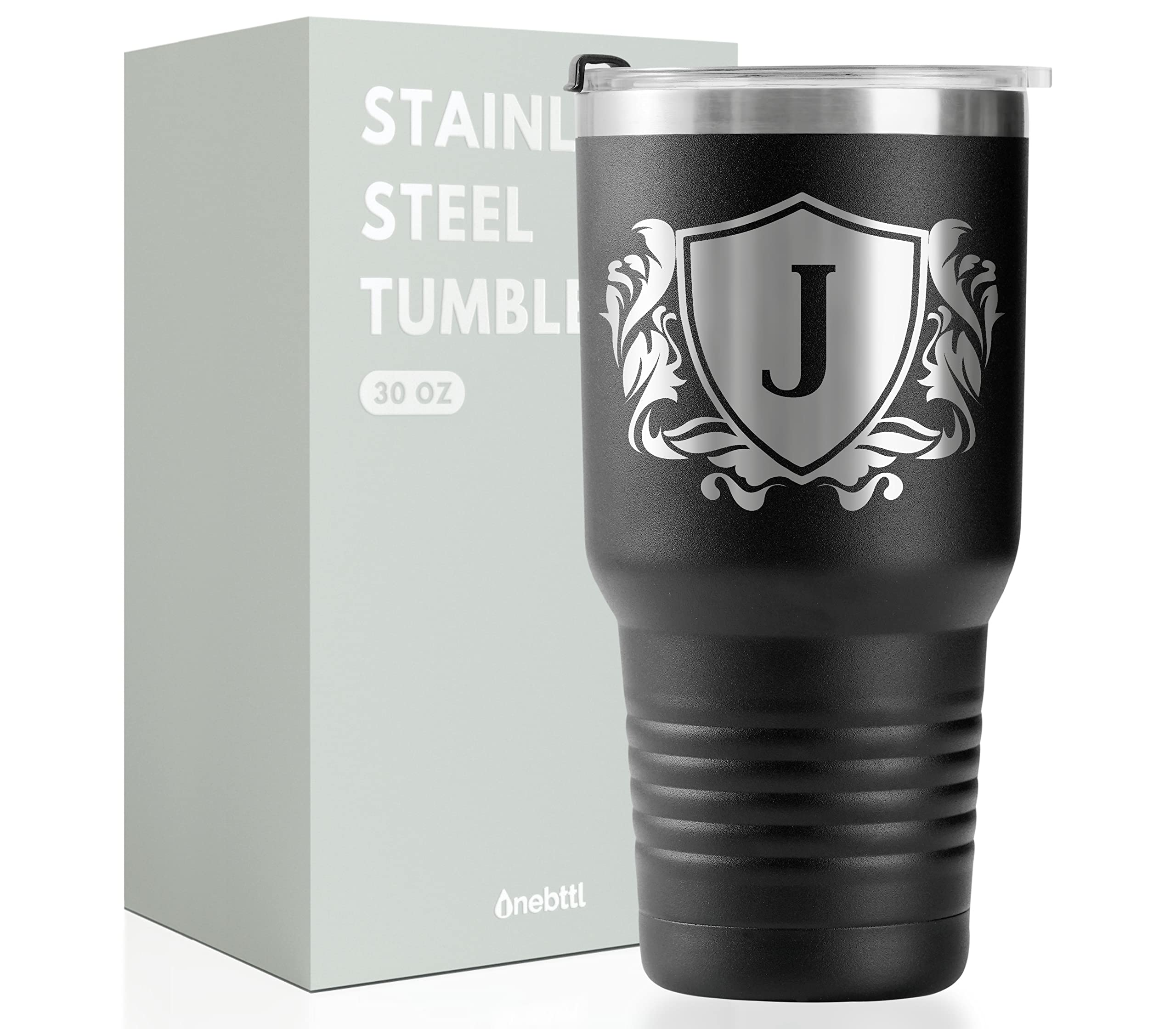Onebttl taza de viaje personalizada con iniciales, regalo práctico para él.