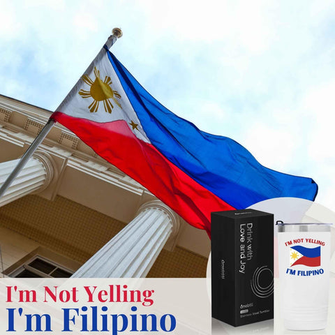 Onebttl Taza de viaje 580 ml con bandera filipinas, perfecta para oficina o casa.