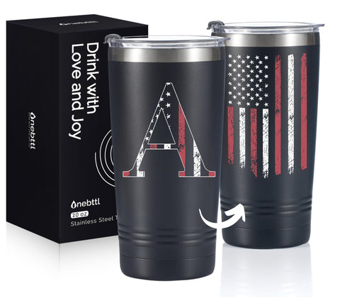 Onebttl termo aislado con bandera estadounidense, ideal para mantener bebidas frías o calientes.