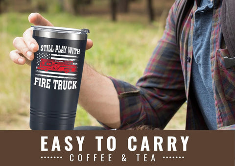 Onebttl termo bombero 20oz negro, doble muro aislante para bebidas frías o calientes.