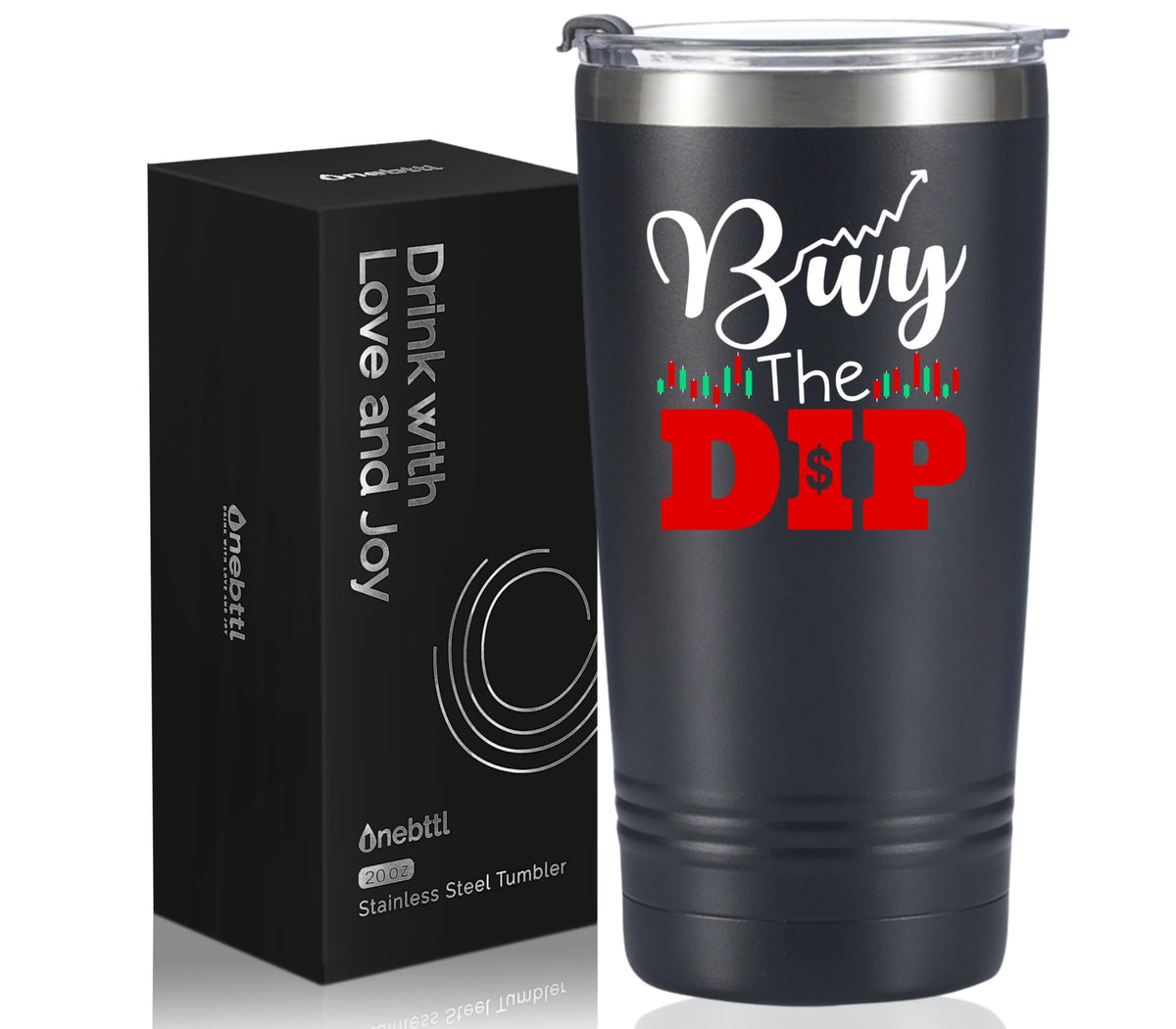 Onebttl tumbler 20 oz con caja regalo, perfecto para regalo práctico.