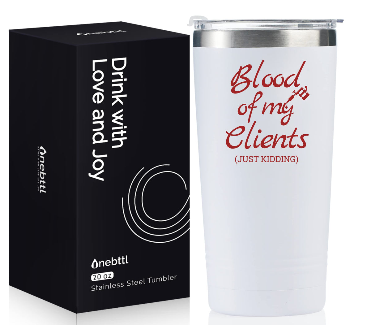 Onebttl tumbler 20oz, mantiene bebidas frías y calientes por horas.