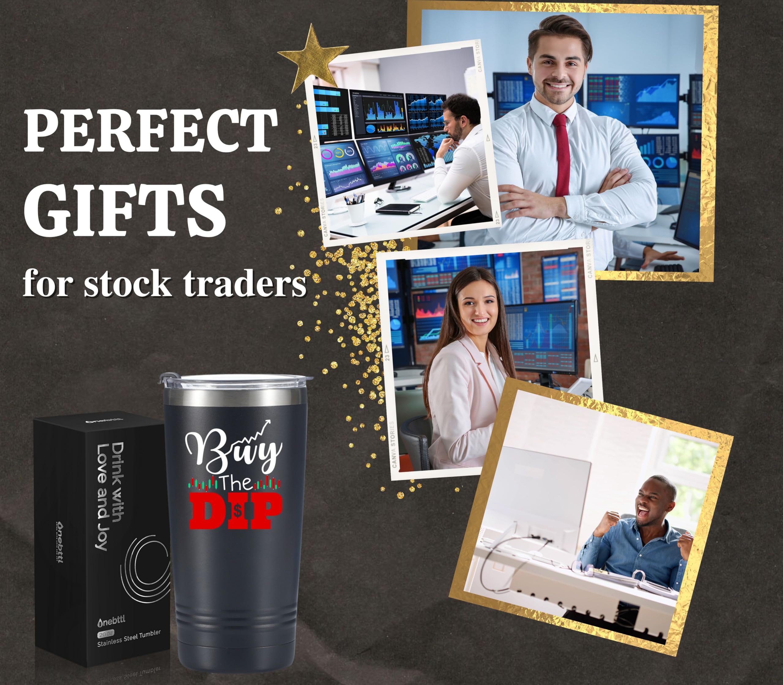 Onebttl tumbler 20 oz listo para regalo con tarjeta incluida.