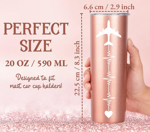 Onebttl tumbler aislado termico en acero 304 en tono rosado-oro.