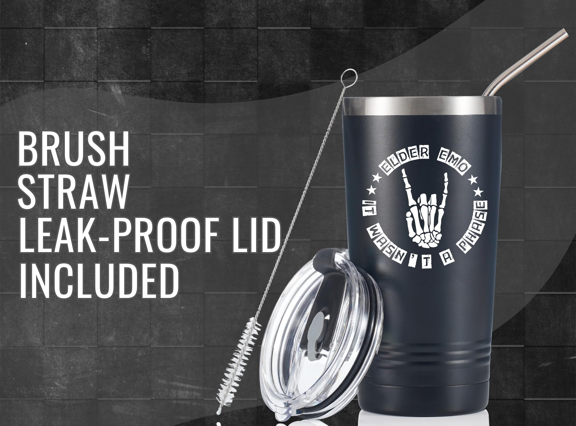 Onebttl tumbler diseño elder emo, sensación sobria y duradera
