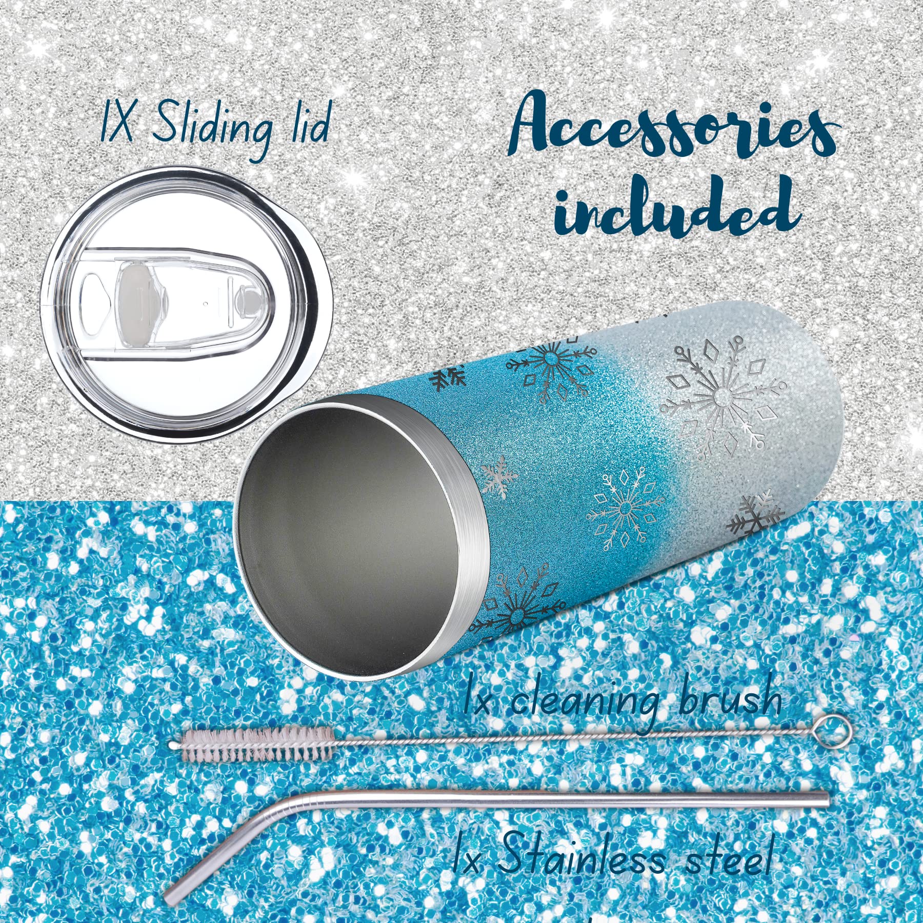 Onebttl tumbler con diseño nevado láser, ideal para sorprender a alguien especial