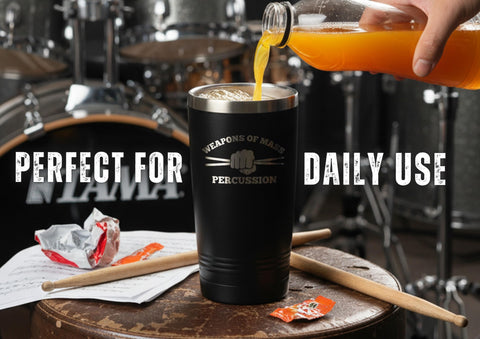 Onebttl tumbler con grabado láser de armas de percusión.