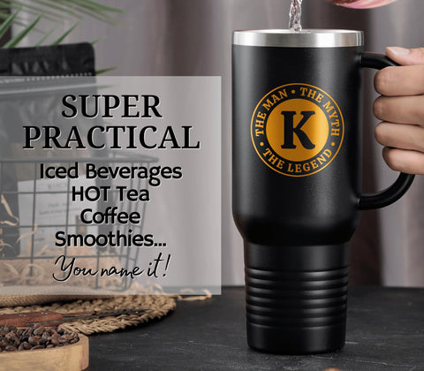 Onebttl Tumbler con monograma destacado para regalo personalizado