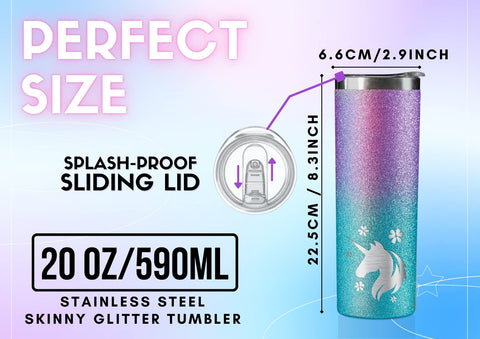 Onebttl Unicorn: pajilla reutilizable, opción ecológica para bebidas.