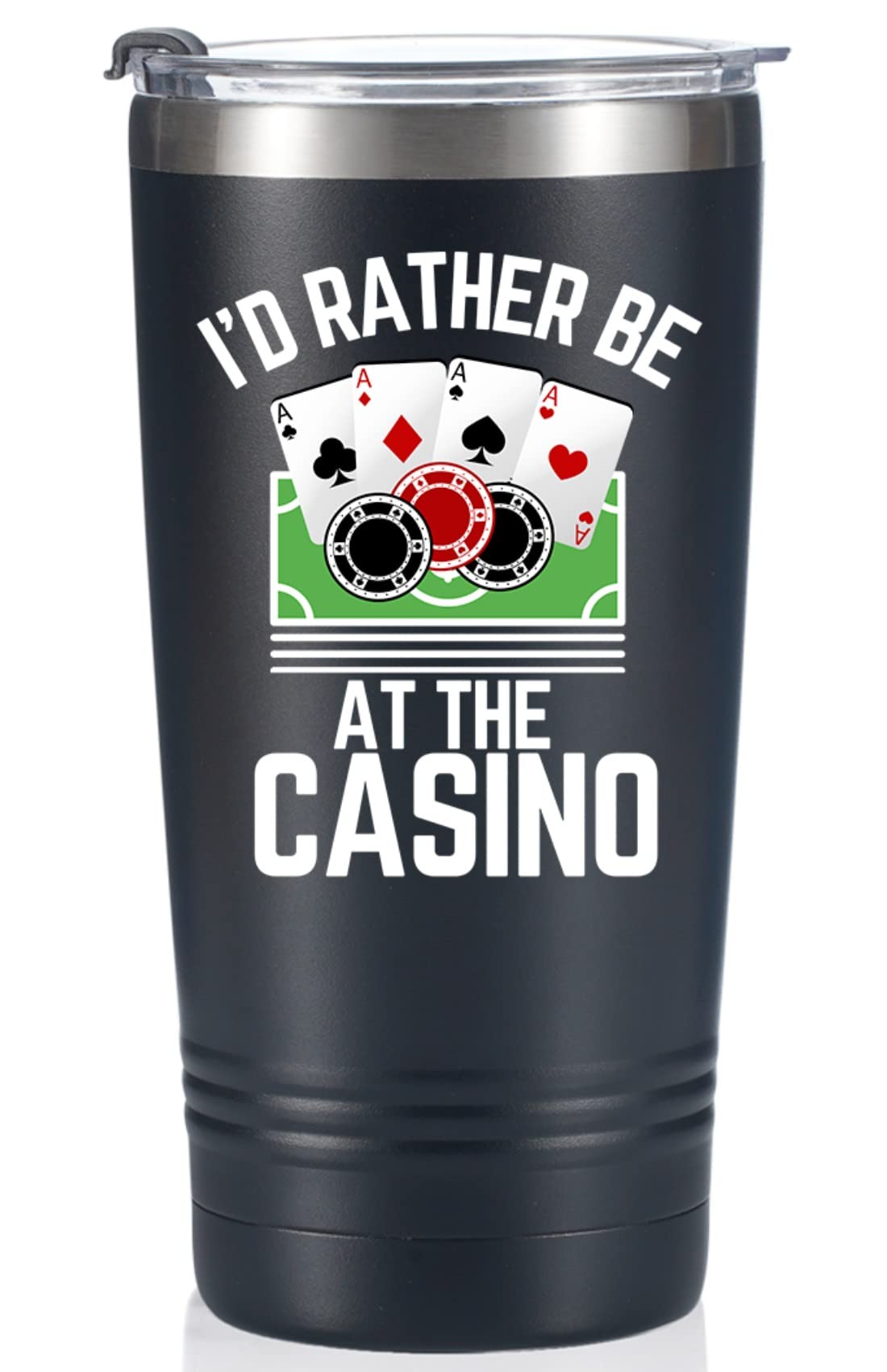 Onebttl vaso casino 20oz con aislamiento doble mantiene bebidas frías por horas.