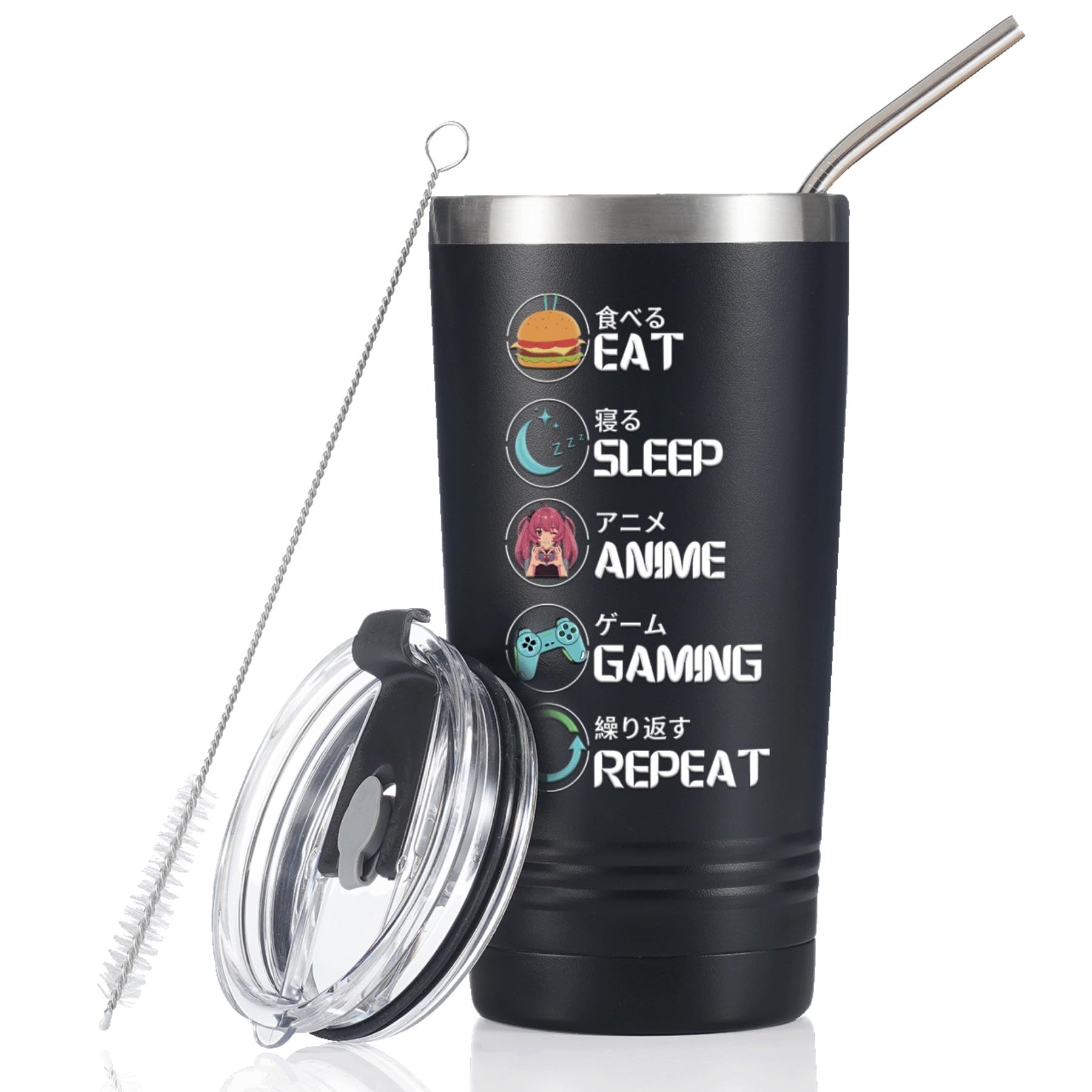 Onebttl vaso térmico 20oz con diseño anime para llevar a cualquier lugar