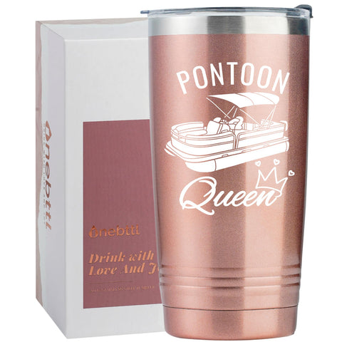 Onebttl vaso termico 20oz en oro rosa, mantiene bebidas frías o calientes