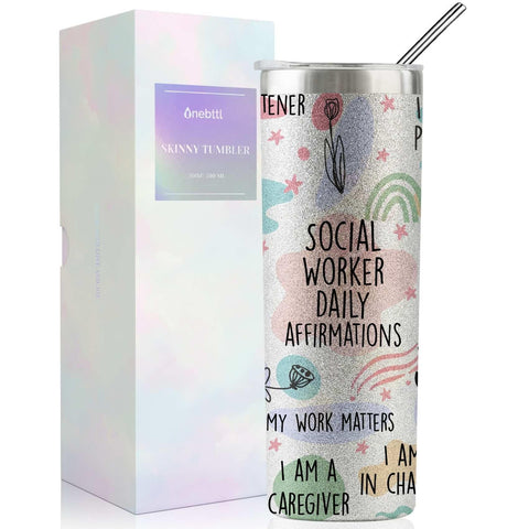 Onebttl vaso térmico brillo 20oz, uso diario
