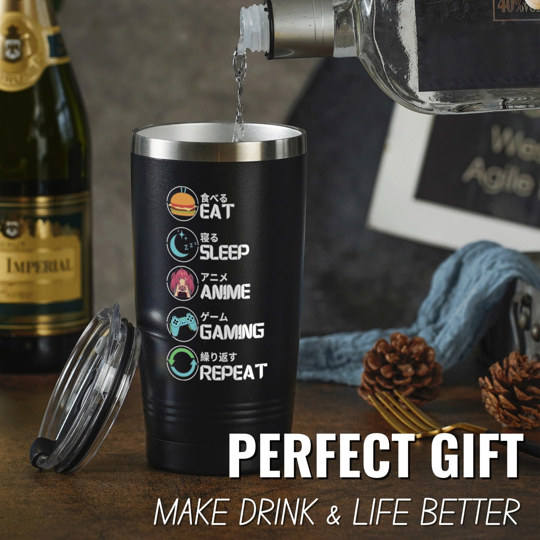 Onebttl vaso térmico con doble pared para mantener bebidas frías o calientes por más tiempo