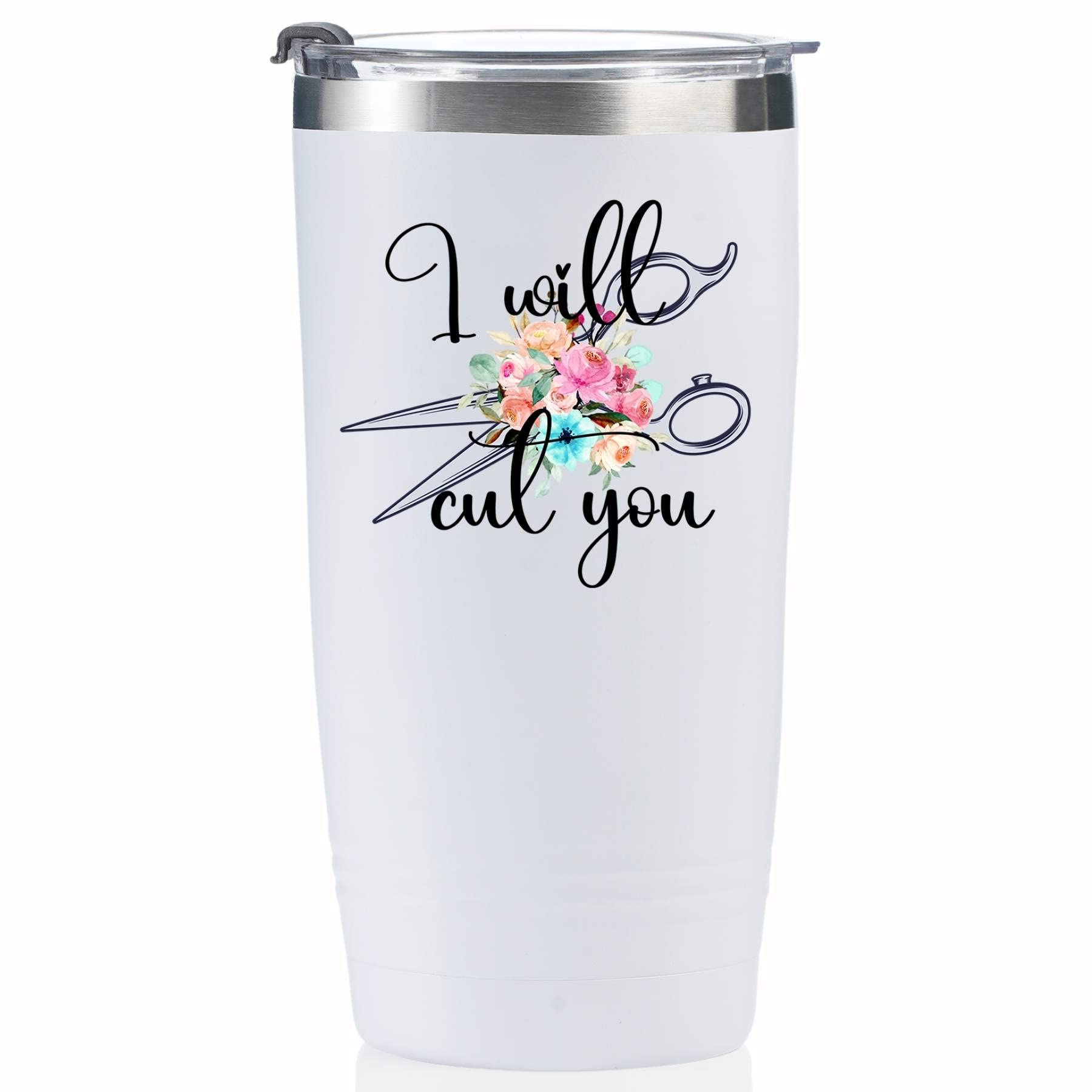 Onebttl vaso térmico estilista de 20oz blanco, mantiene bebidas frías o calientes