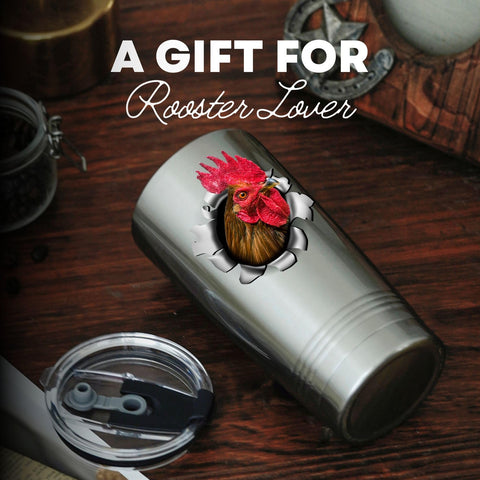 Onebttl vaso termico con gallo de diseño único para orgullo.