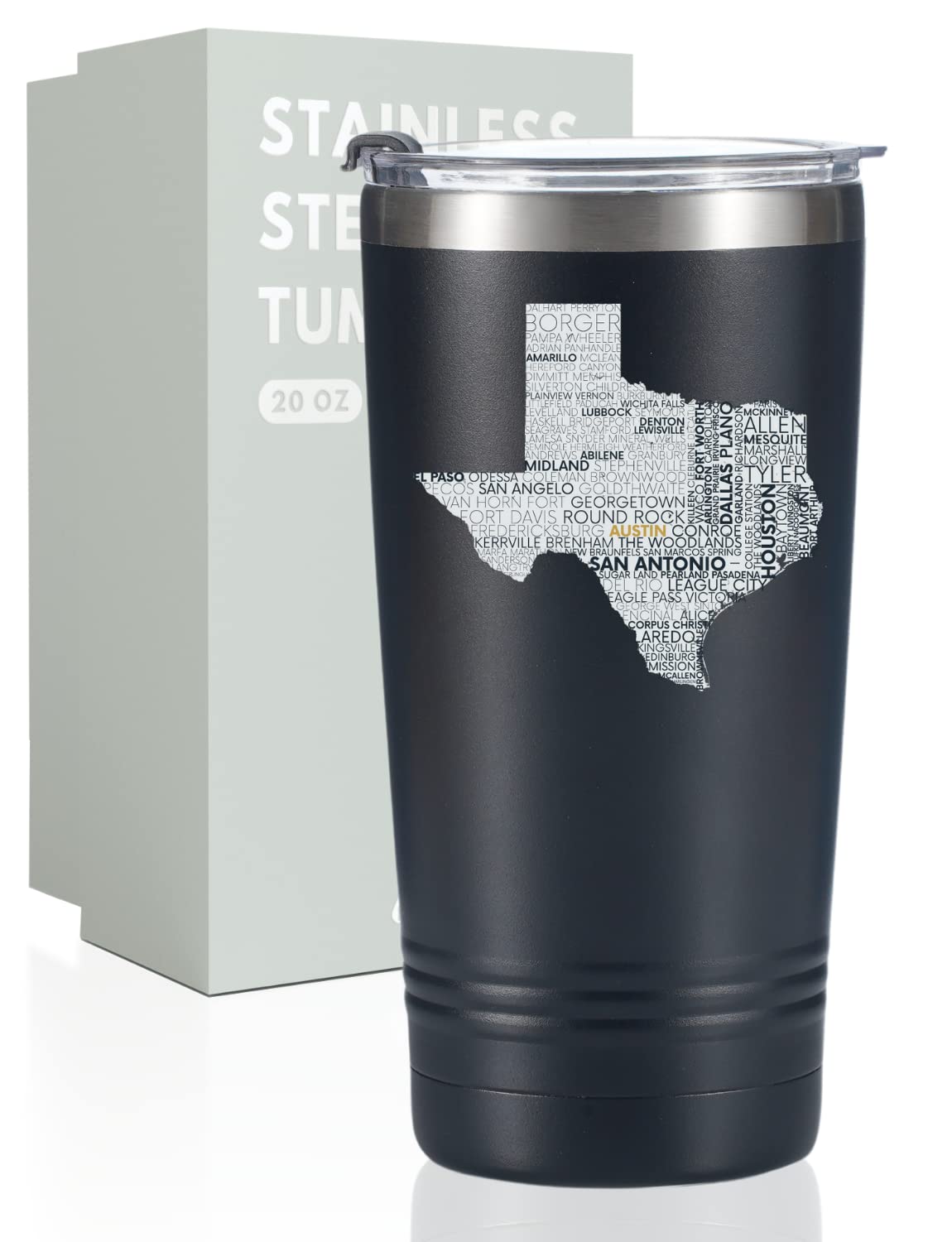 Onebttl Vaso Texas Mapa Frente mantiene bebidas a temperatura ideal