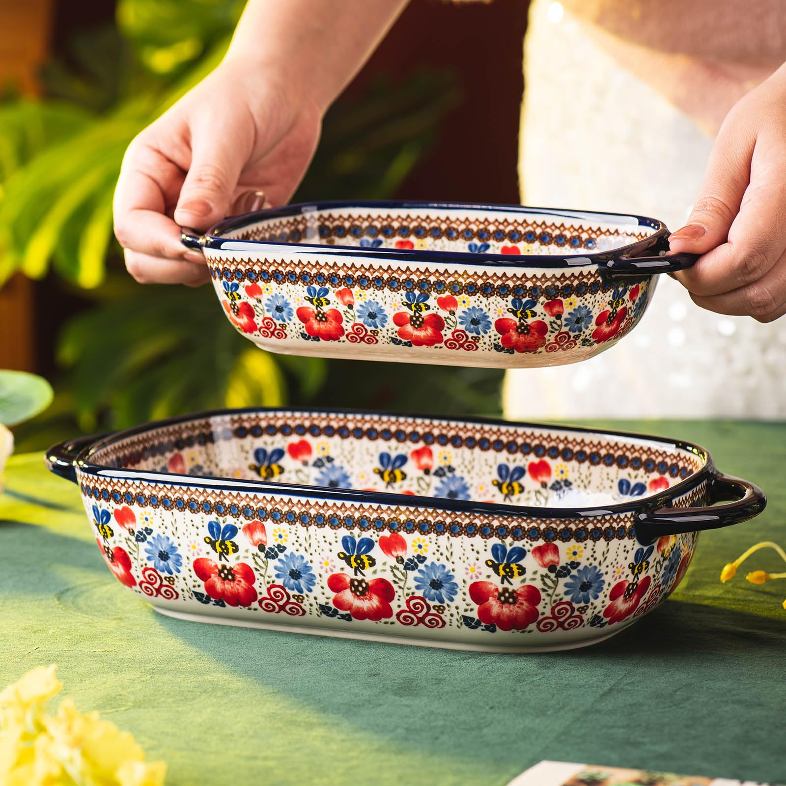 Bandeja ONECCI apta para horno hasta 500°F en azul resistente