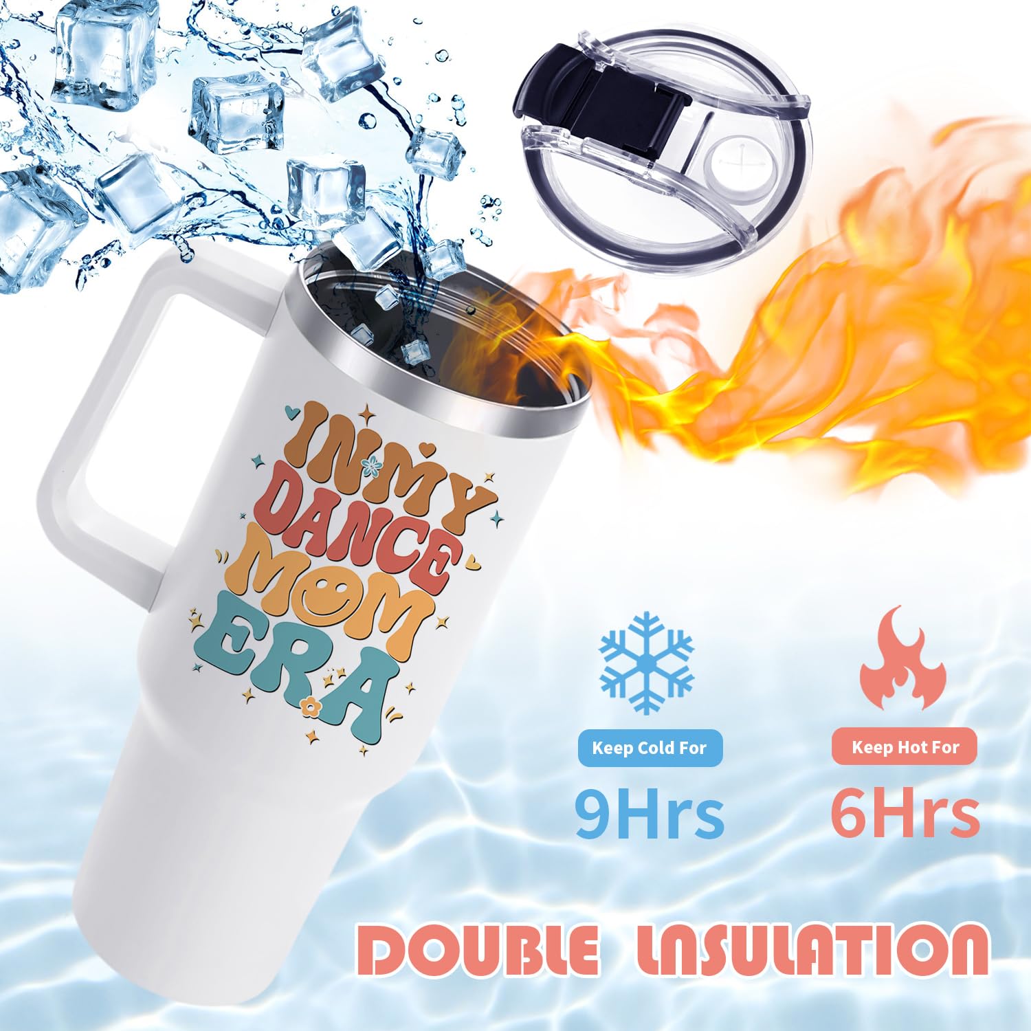 OneGemn Danza Mamá Tumbler con pajita, perfecto para prácticas de baile.