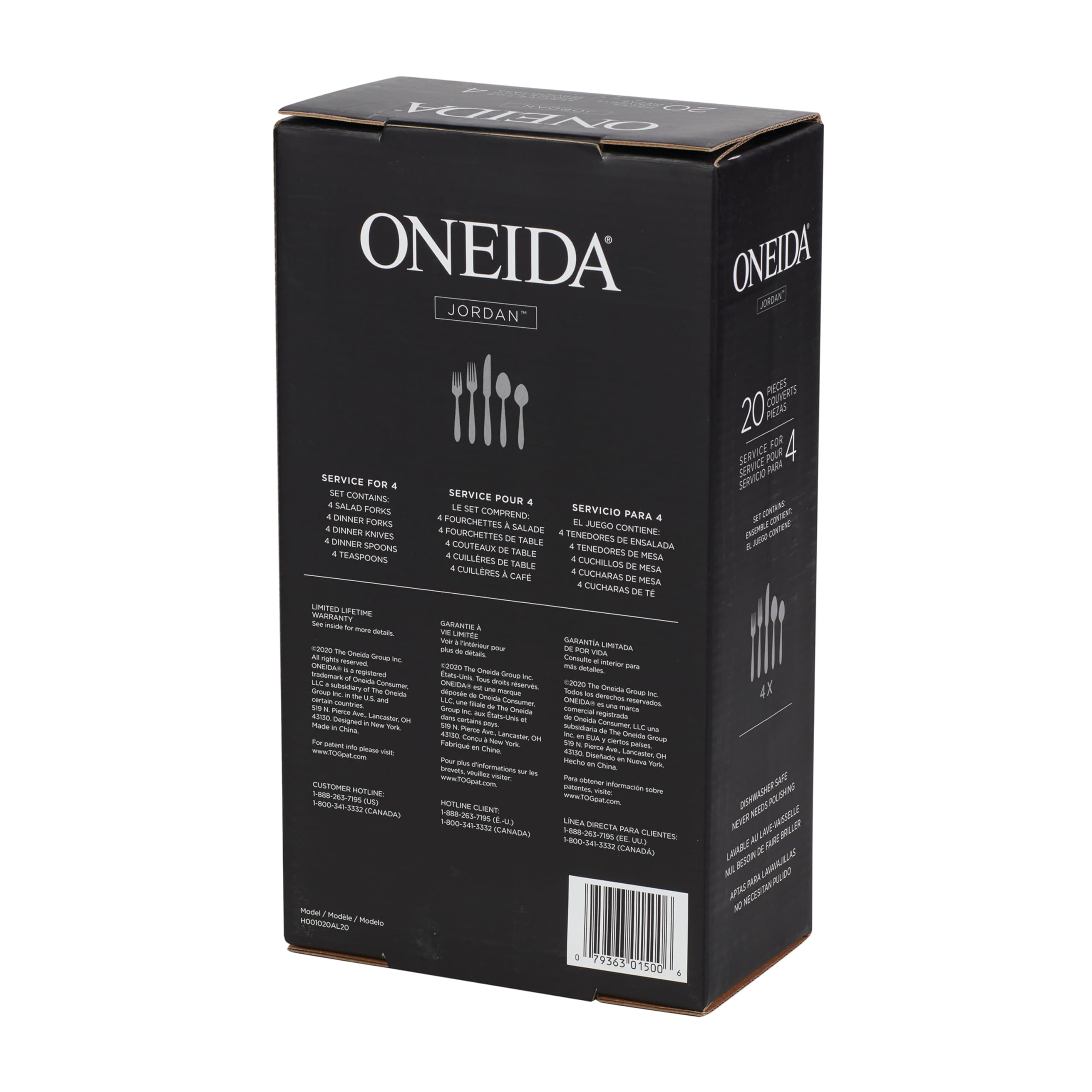 Oneida Jordan, durabilidad en uso diario: diseño práctico para familias.