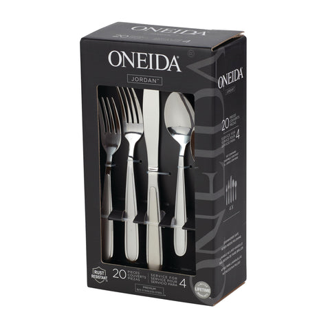 Oneida Jordan, uso diario en la mesa: set práctico para cada comida.