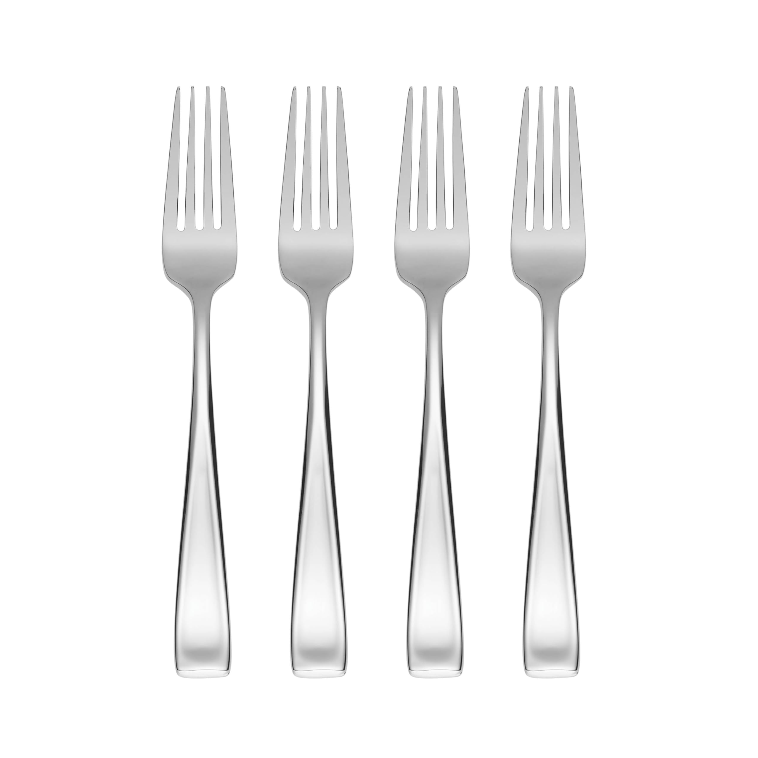 Oneida Moda: tenedores de cena, juego de 4 con acabado espejo para mesa elegante
