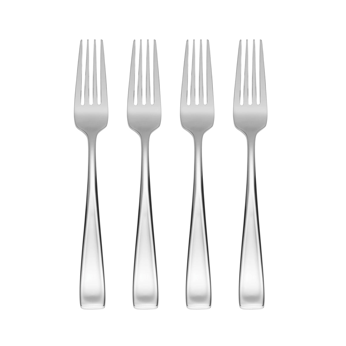 Oneida Moda: tenedores de cena, juego de 4 con acabado espejo para mesa elegante