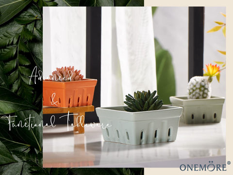 ONEMORE acabado esmaltado brillante para exhibir fruta en mostrador.