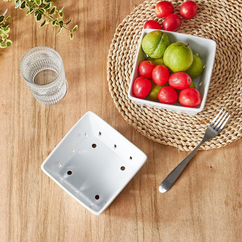 ONEMORE escurridor cerámico para frigorífico facilita drenaje y frescura.