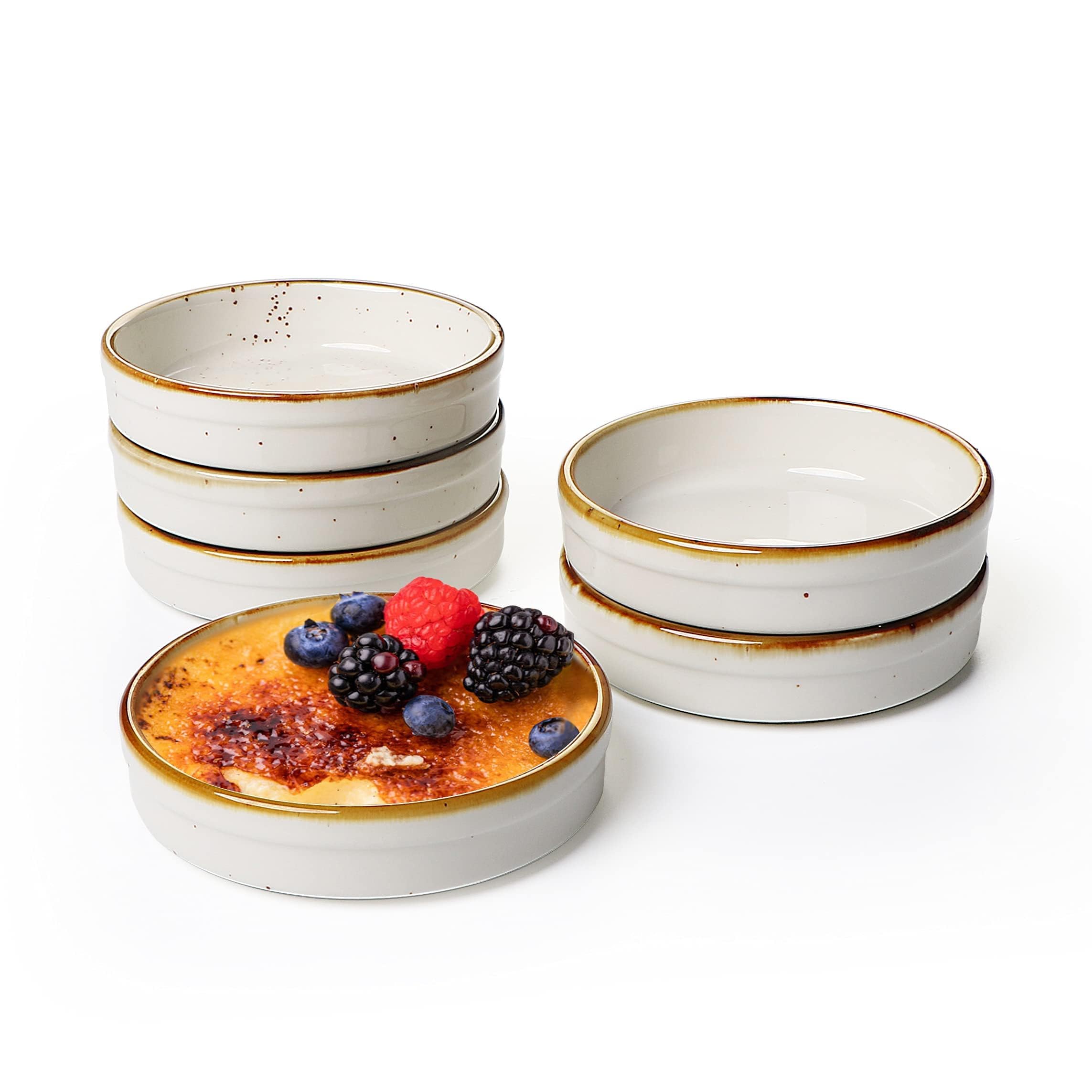 ONEMORE Ramekins 4 oz aptos para horno para postres elegantes