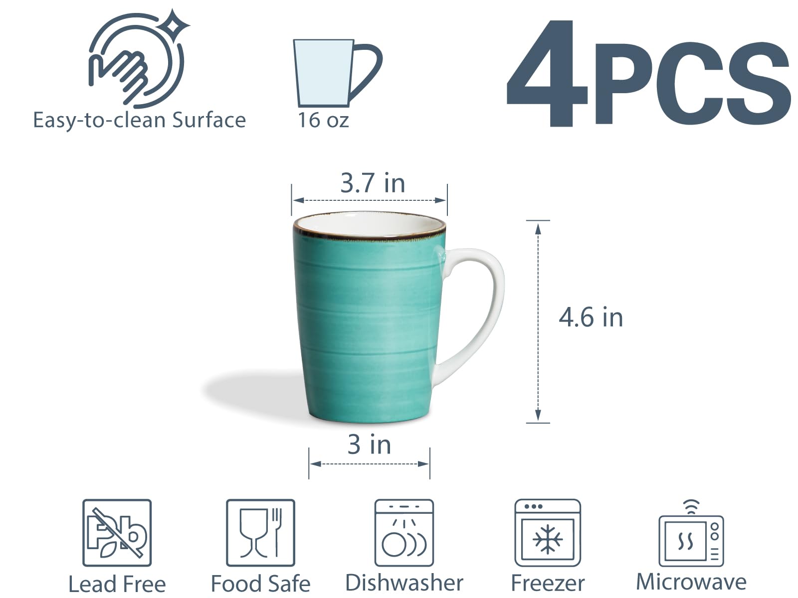 ONEMORE conjunto de tazas coloridas ideal como regalo de casa